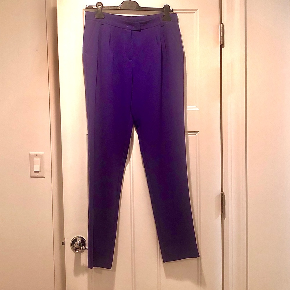 Purple trousers